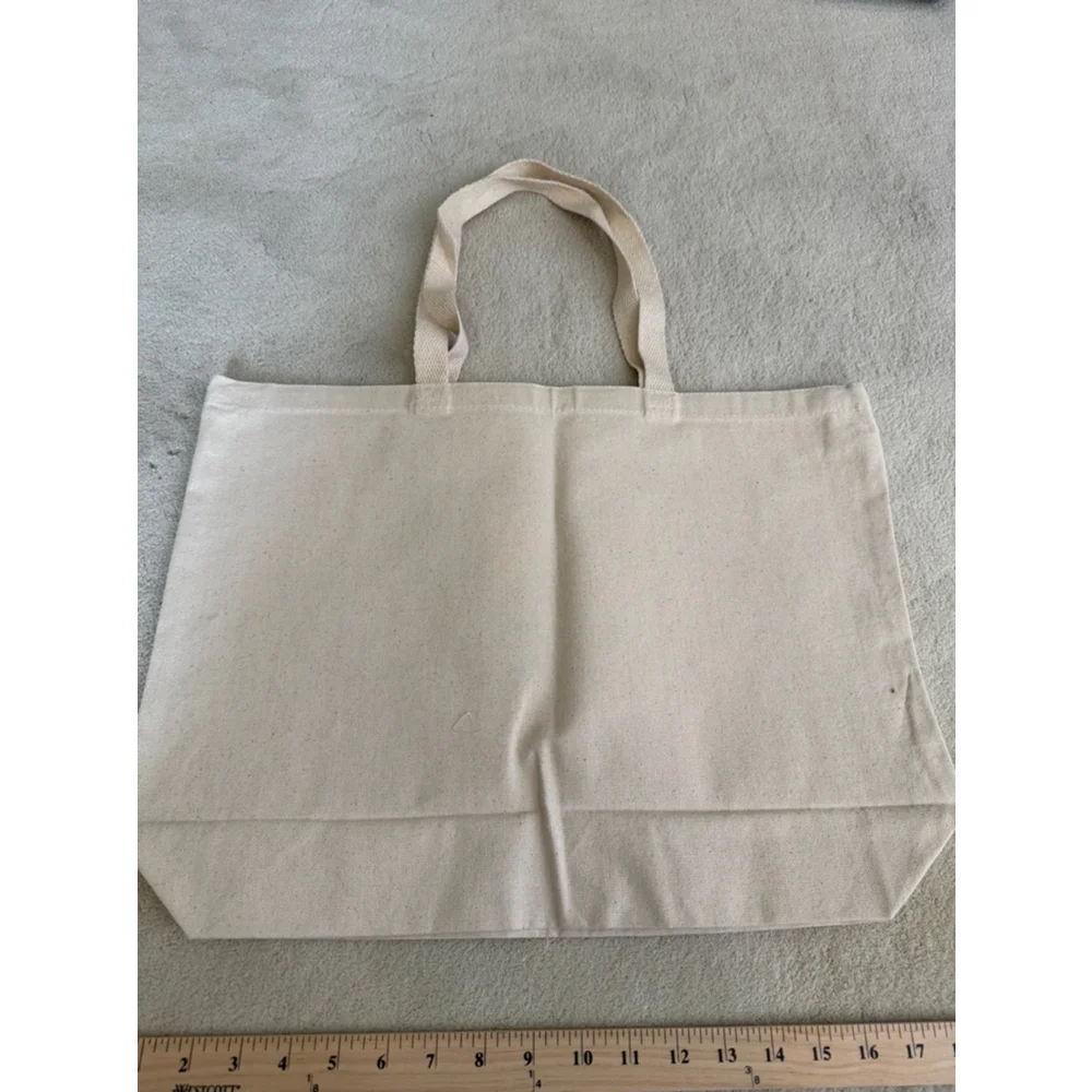 Beach Vibes Canvas Tote Bag OS Beige
